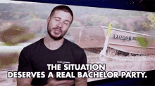 the situation deserves a real bachelor party bachelor party plan party idea