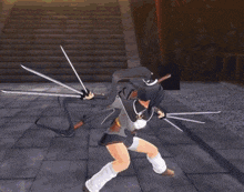 a video game character with a sword and the words burn everything