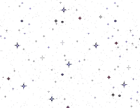 a white background with purple and blue stars