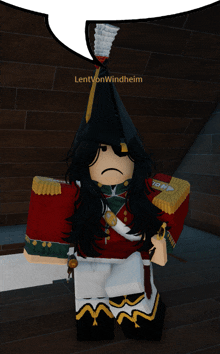 a cartoon character with the name lentvonwindheim on the top