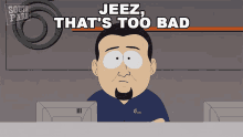 Jeez Thats Too Bad Cable Company Worker GIF - Jeez Thats Too Bad Cable Company Worker South Park GIFs