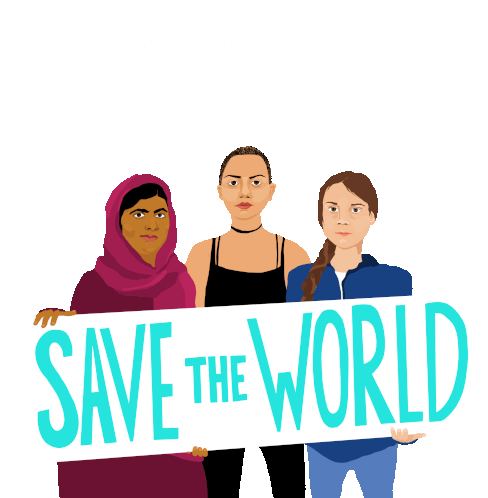 Young People Save The World Youth Sticker - Young People Save The World Save The World Young People Stickers