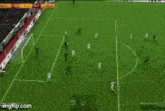 a soccer game is being played with a score of 1 to 2