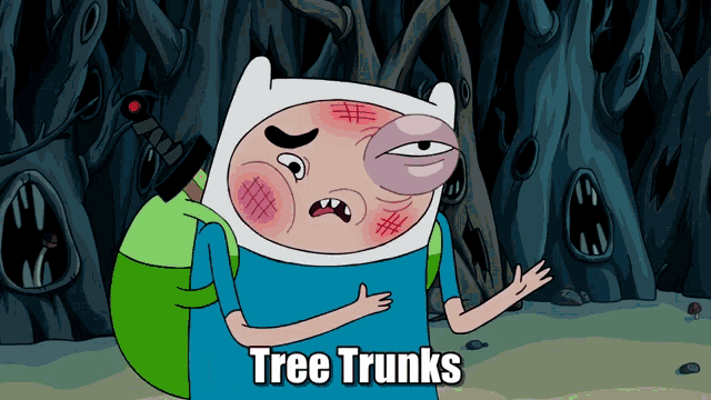 tree trunks adventure time human