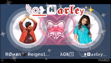 roman reignsl and harley are shown on a poster