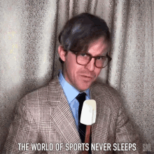 The World Of Sports Never Sleeps Beck Bennett GIF - The World Of Sports Never Sleeps Beck Bennett Saturday Night Live GIFs