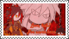 a picture of a cartoon character with a red background and a border .