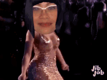 a picture of a woman with the word jib jab in the corner