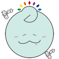 a cartoon drawing of a circle with a face and a rainbow behind it that says ' zot '