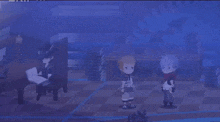 a video game scene with a speech bubble that says " grow a backbone will ya "