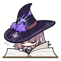 a girl wearing a witch hat is sleeping on a book .