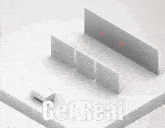 a drawing of a cube with an eye and the words get real