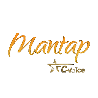 a logo for mantap a c-voice with a star