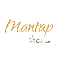 a logo for mantap a c-voice with a star