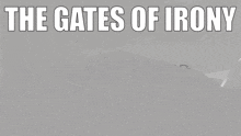 a video game called the gates of irony is being played on a computer