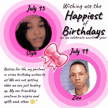 a poster that says wishing use the happiest of birthdays on it