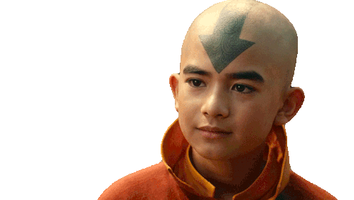 Smirking Aang Sticker - Smirking Aang Avatar The Last Airbender Stickers