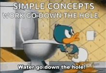 tiny toons toilet simple concept