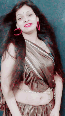 Brown Saree Belly Chain GIF - Brown Saree Belly Chain GIFs
