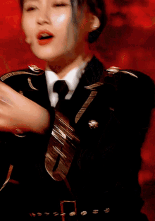 a woman in a military uniform has a badge on her chest that says ' u.s. army '