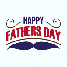 a happy fathers day sign with a mustache