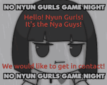 Nyaguys Gamenight Nyungurls Nyun Nyu Game Night GIF - Nyaguys Gamenight Nyungurls Nyun Nyu Game Night GIFs