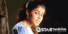 a star tamil chat advertisement with a woman