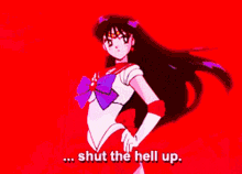 Sailor Moon Sailor Mars GIF - Sailor Moon Sailor Mars Shut The Hell Up GIFs
