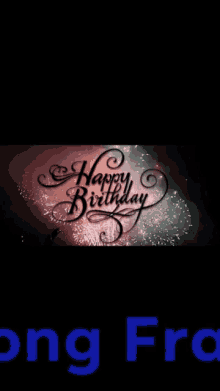 a black background with the words happy birthday