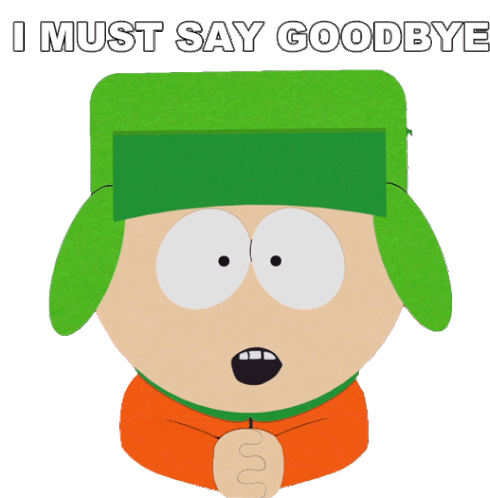 I Must Say Goodbye Kyle Broflovski Sticker - I Must Say Goodbye Kyle Broflovski South Park Stickers