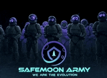 a poster for safemoon army shows a group of soldiers