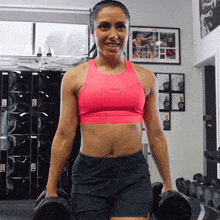 Carrying Weights Michelle Khare GIF - Carrying Weights Michelle Khare It'S Time To Work Out GIFs