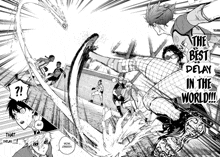 a black and white drawing of a soccer player with the words the best delay in the world