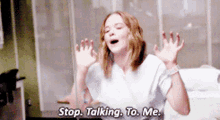 Greys Anatomy April Kepner GIF - Greys Anatomy April Kepner Stop Talking To Me GIFs