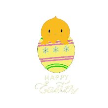 easter happy easter cute chick animated