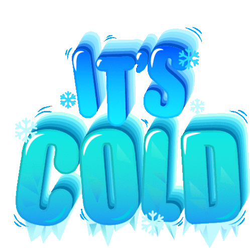 Its Cold Freezing Sticker - Its Cold Freezing Chilly Stickers