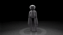 a monkey with a smiley face on its face is dancing