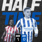 a poster for a soccer game between bri and hollywood shows two players