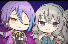 a boy and a girl are standing next to each other .