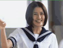 Masami Nagasawa Salute GIF - Masami Nagasawa Salute High School Girl GIFs