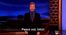 Conan O Brien Peace Out Bitch GIF - Conan O Brien Peace Out Bitch See Ya GIFs