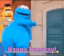 Happy Tuesday Cookie Monster Dance GIF