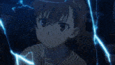 a person is holding a lightning bolt in their hand while a girl looks on