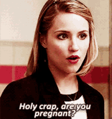 Glee Quinn Fabray GIF - Glee Quinn Fabray Holy Crap Are You Pregnant GIFs