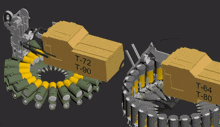 a 3d model of a t-72 t-90 and t-64