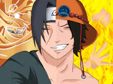 a cartoon of a man wearing a hat and a bandana .
