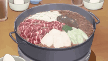 すきやき　すき焼き　アニメ GIF - Sukiyaki Anime Food GIFs