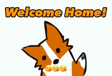 welcome home animated dog doggo wave