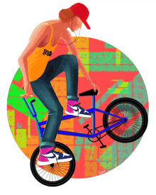 boy cycle bike ride stund