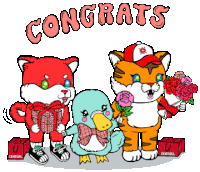 Congratulations Congrats Sticker - Congratulations Congrats Gift Box Stickers